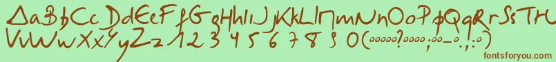 Selus Font – Brown Fonts on Green Background