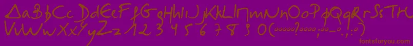 Selus Font – Brown Fonts on Purple Background