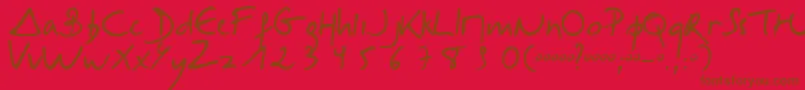 Police Selus – polices brunes sur fond rouge