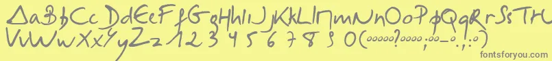Selus Font – Gray Fonts on Yellow Background
