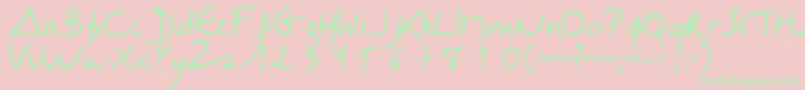 Selus Font – Green Fonts on Pink Background