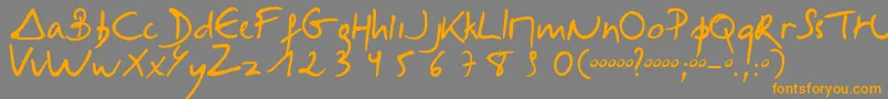 Selus Font – Orange Fonts on Gray Background