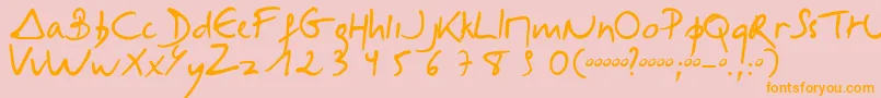 Selus Font – Orange Fonts on Pink Background