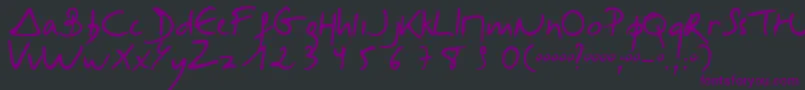 Selus Font – Purple Fonts on Black Background
