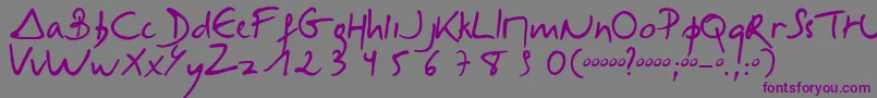 Selus Font – Purple Fonts on Gray Background