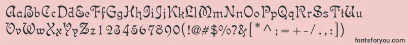 Isabellastd-Schriftart – Schwarze Schriften auf rosa Hintergrund