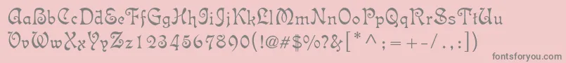 Isabellastd Font – Gray Fonts on Pink Background
