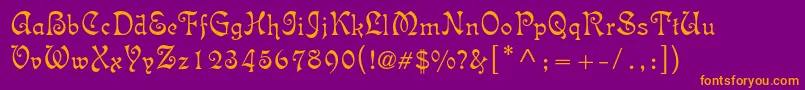 Шрифт Isabellastd – оранжевые шрифты на фиолетовом фоне