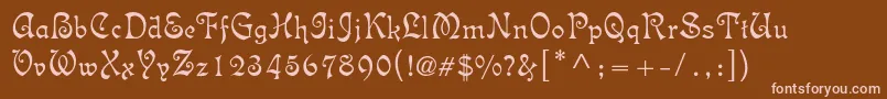 Isabellastd Font – Pink Fonts on Brown Background
