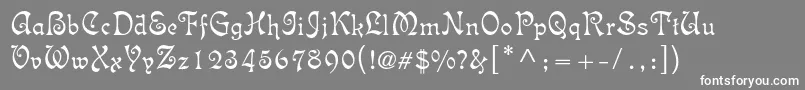 Isabellastd Font – White Fonts on Gray Background