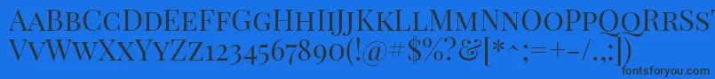 PlayfairdisplayscRegular Font – Black Fonts on Blue Background