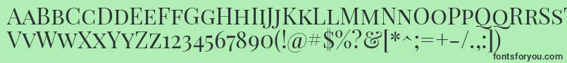 PlayfairdisplayscRegular Font – Black Fonts on Green Background