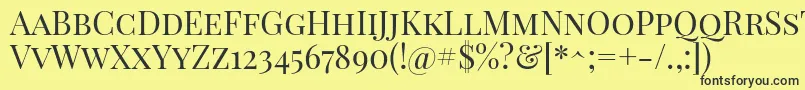 PlayfairdisplayscRegular Font – Black Fonts on Yellow Background