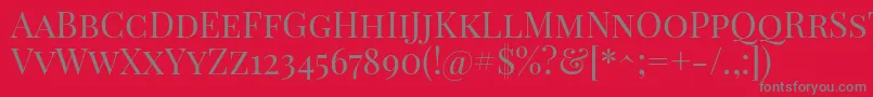PlayfairdisplayscRegular Font – Gray Fonts on Red Background