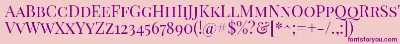 PlayfairdisplayscRegular Font – Purple Fonts on Pink Background