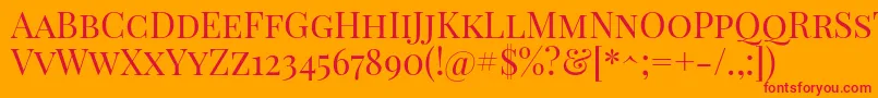 Police PlayfairdisplayscRegular – polices rouges sur fond orange