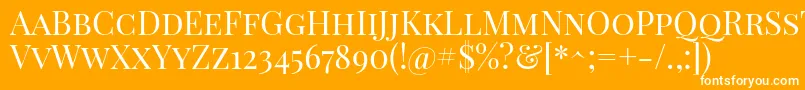 PlayfairdisplayscRegular Font – White Fonts on Orange Background