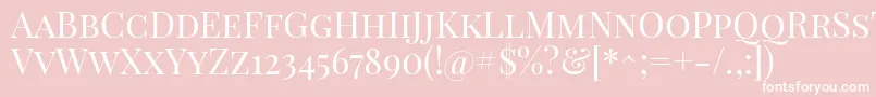 PlayfairdisplayscRegular Font – White Fonts on Pink Background