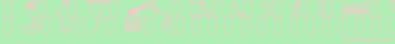 BabysWorld Font – Pink Fonts on Green Background