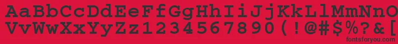 CougelBold.001.001 Font – Black Fonts on Red Background