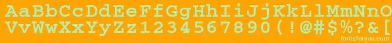 CougelBold.001.001-Schriftart – Grüne Schriften auf orangefarbenem Hintergrund