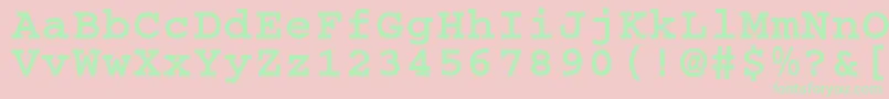 CougelBold.001.001 Font – Green Fonts on Pink Background