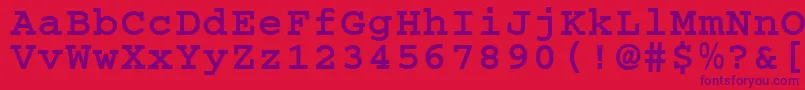 CougelBold.001.001 Font – Purple Fonts on Red Background