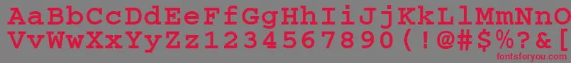 CougelBold.001.001 Font – Red Fonts on Gray Background