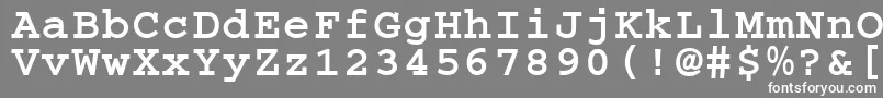 フォントCougelBold.001.001 – 灰色の背景に白い文字