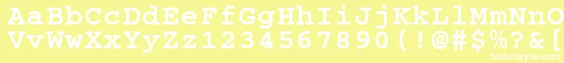 フォントCougelBold.001.001 – 黄色い背景に白い文字