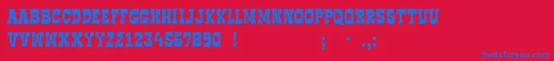BoncegroFf4f-fontti – siniset fontit punaisella taustalla