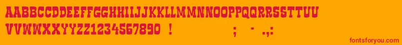 BoncegroFf4f Font – Red Fonts on Orange Background