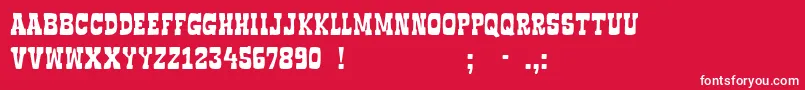 BoncegroFf4f Font – White Fonts on Red Background