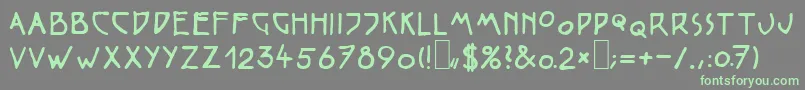 WienerRegular Font – Green Fonts on Gray Background