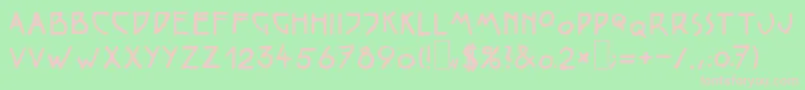 WienerRegular Font – Pink Fonts on Green Background