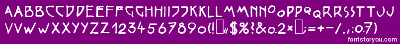 フォントWienerRegular – 紫の背景に白い文字