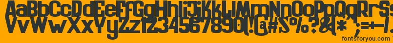 ZaiKinematografiapolska1908solid Font – Black Fonts on Orange Background