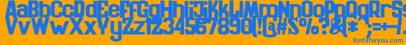 More about ZaiKinematografiapolska1908solid Font ZaiKinematografiapolska1908solid Font – Blue Fonts on Orange Background