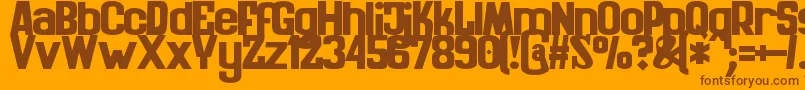 ZaiKinematografiapolska1908solid Font – Brown Fonts on Orange Background