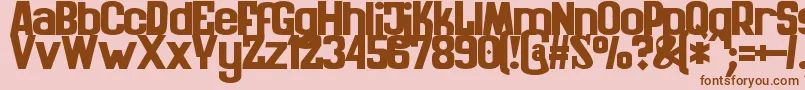 ZaiKinematografiapolska1908solid Font – Brown Fonts on Pink Background