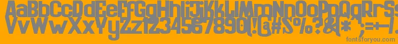 ZaiKinematografiapolska1908solid Font – Gray Fonts on Orange Background