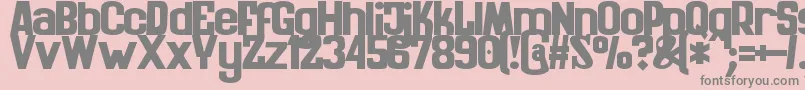 ZaiKinematografiapolska1908solid Font – Gray Fonts on Pink Background