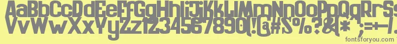 ZaiKinematografiapolska1908solid Font – Gray Fonts on Yellow Background
