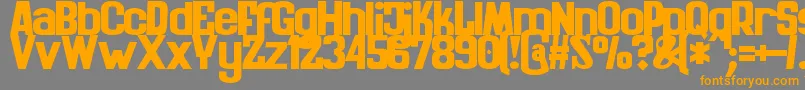 ZaiKinematografiapolska1908solid Font – Orange Fonts on Gray Background