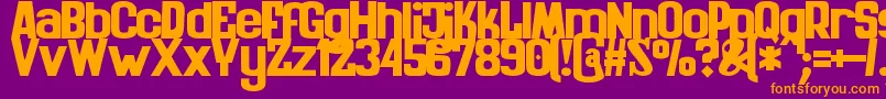 ZaiKinematografiapolska1908solid Font – Orange Fonts on Purple Background