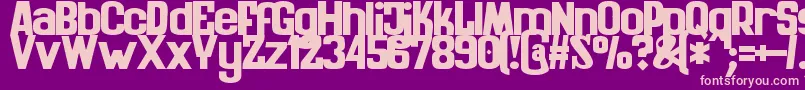 ZaiKinematografiapolska1908solid Font – Pink Fonts on Purple Background
