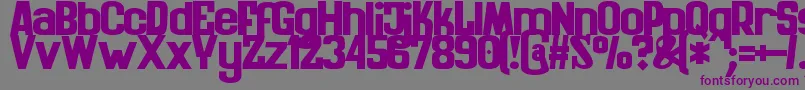 ZaiKinematografiapolska1908solid Font – Purple Fonts on Gray Background