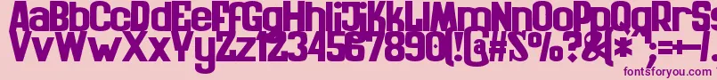 ZaiKinematografiapolska1908solid Font – Purple Fonts on Pink Background