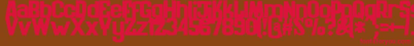 ZaiKinematografiapolska1908solid Font – Red Fonts on Brown Background
