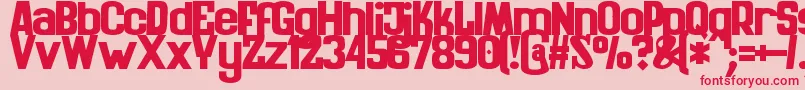 ZaiKinematografiapolska1908solid Font – Red Fonts on Pink Background